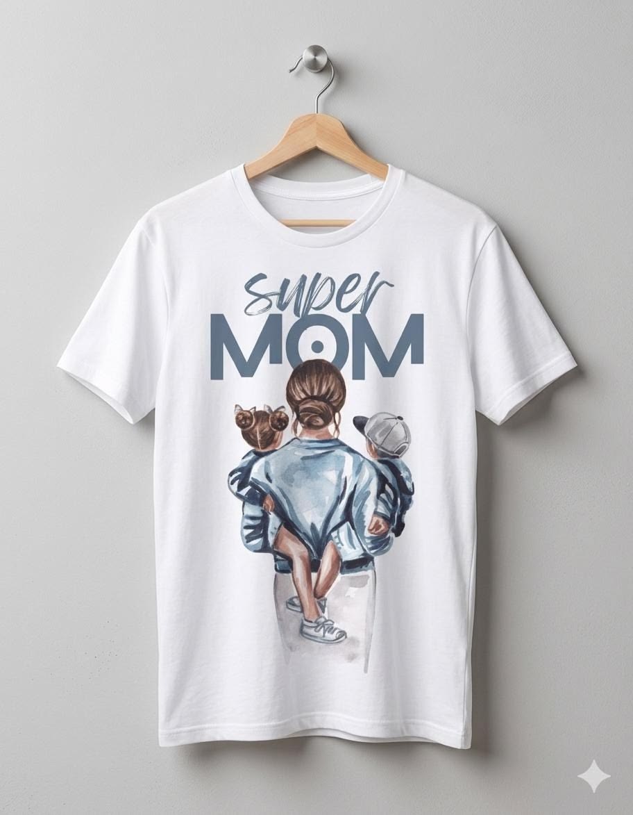 Super Mom Graphic Oversized T-shirt